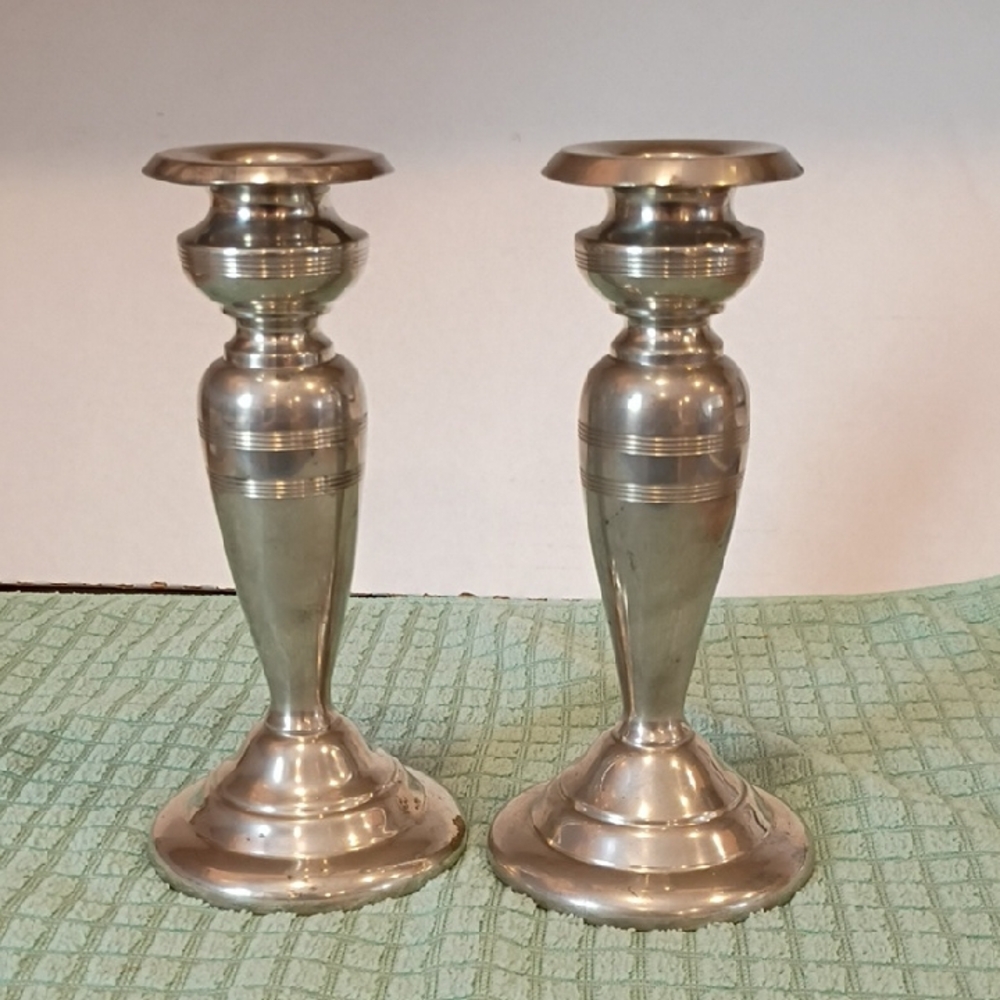 Elegant Silver Candlestick Holders